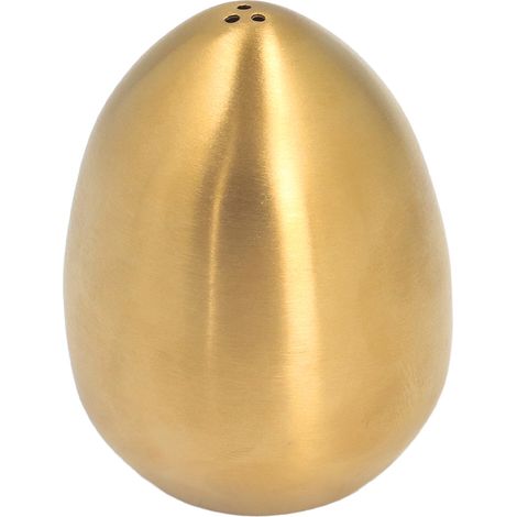 Saliera e pepiera in acciaio inox a forma di uovo, ideale per barbecue all'aperto, ristoranti, banchetti e feste, colore oro. (1/5)