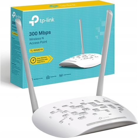 Punto de Acceso Inalámbrico TP-Link TL-WA801N V6 PoE 300Mbps/ 2.4GHz/ Antenas de 5dBi/ WiFi 802.11n/b/g