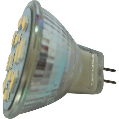 Proiettore LED bianco caldo da 6 W, 12 V DC GU4 MR11, 12 SMD 5730, 570 lumen (1/2)