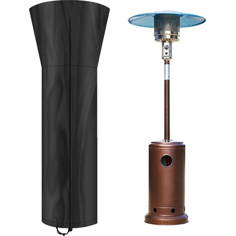 Schutzhülle für Heizstrahler, 210D Oxford-Gewebe, wasserdicht, UV-beständig, verstellbare Größe S/M/L, 1 Stück, schwarz (1/5)