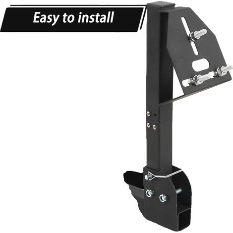 Support de roue de secours, construction en acier, s'adapte aux récepteurs de 2 pouces, compatible avec les motifs de 4-6 boulons, supporte jusqu'à 150 lbs, dispose d'un design anti-vibration (1/5)