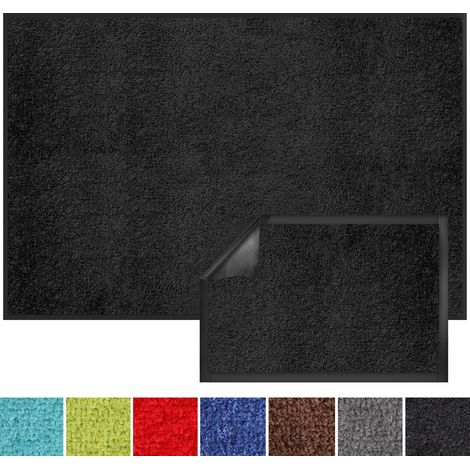 Schmutzfangmatte Monochrom Schwarz 200 x 200 cm
