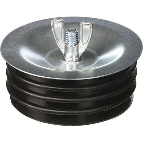 Bouchon de vidange 10 cm (4 pouces) Lot de 1 PVC haute résistance Étanchéité optimale Pour tuyaux d'égout et de dilatation Noir (1/5)