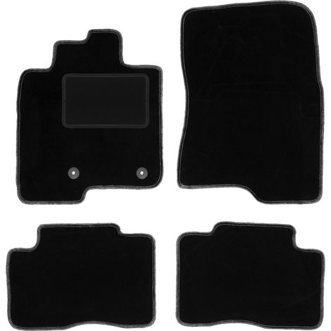 Tappetini in velluto nero per: Mitsubishi Pajero IV corto (2006-2018) (1/5)