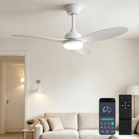 106CM Ventilateur Plafond avec Lumiere avec Telecommande, 60W Plafonnier Ventilateur Silencieux 6 Vitesses Du Vent Réversible, Ventilateur de Plafond 3 Couleurs Timer Mémoire (1/5)