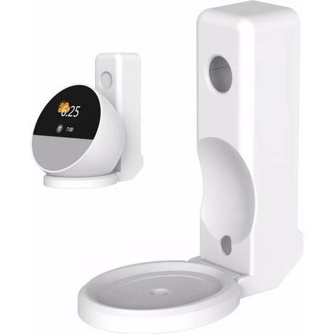 Support mural pour prise Echo Spot - Support pour enceinte Google - Gestion des câbles intégrée - Fixation murale - Accessoires sans perçage (1/5)