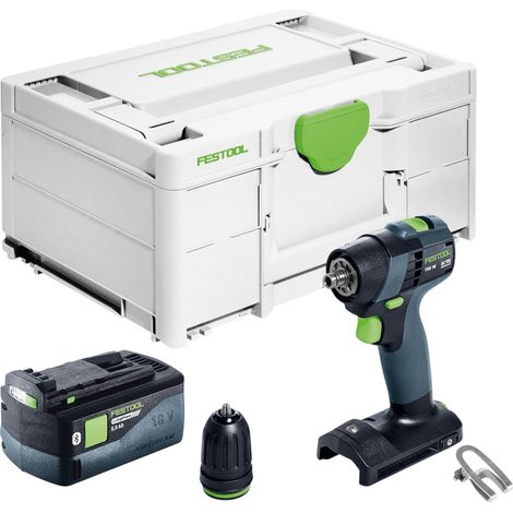 Trapano avvitatore a batteria Festool TXS 18-Basic 18 V 40 Nm brushless + 1x batteria ricaricabile 5,0 Ah + systainer - senza caricabatterie