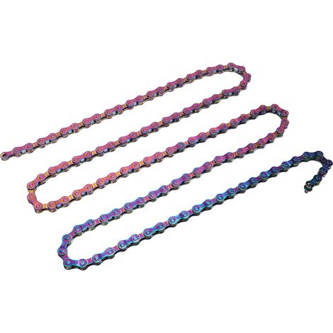 Rostbeständige, sensible, farbig galvanisierte Fahrradkette, 6, 7 und 8 Gänge für Rennräder und Mountainbikes (1/5)
