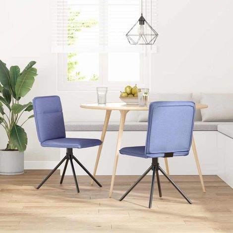 Maison Exclusive - Sedie da Pranzo 2 pz Blu Jeans in Tessuto (1/5)