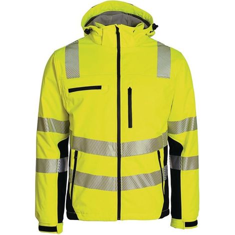 Winter-Warnschutzsoftshelljacke Gr.XL gelb-schwarz ASATEX (1/3)