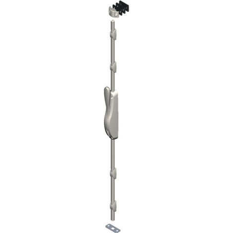 La Croisee Ds – Crémone pompier DÉESSE DS6887 à poignée basculante – Inox – Longueur 235 mm – Mécanisme de pêne verrouillage – Compatible avec tringles aluminium