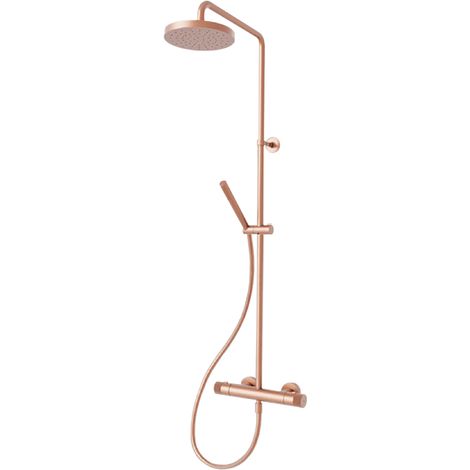 Colonne de douche thermostatique EAST SIDE - or rose brossé - Cristina Ondyna (1/3)