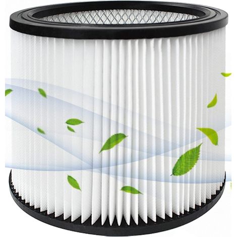 Filtro de repuesto para aspiradoras Shop Vac modelos 90304, 9030400, 903-04 y 90350. Compatible con la mayoría de aspiradoras Shop-Vac para sólidos y líquidos de 5 galones o más. Lavable, reutilizable (1/5)