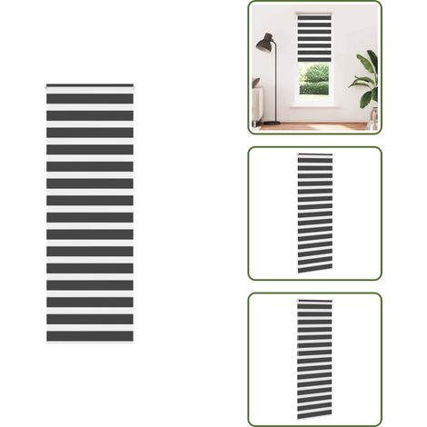 vidaXL Zebrarollo Schwarz 80x200 cm Stoffbreite 75,9 cm Polyester (1/5)