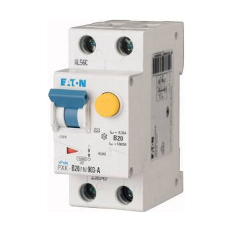 Eaton Disjoncteur FI/LS, 20 A, 30 mA, Caractéristique de déclenchement du disjoncteur : B, 1p + N, Caractéristique de déclenchement du disjoncteur différentiel : A, 236949 (1/2)