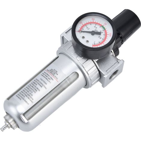 Kit filtre régulateur air comprimé avec manomètre séparateur eau pour compresseur SFR200 en alliage aluminium (1/5)