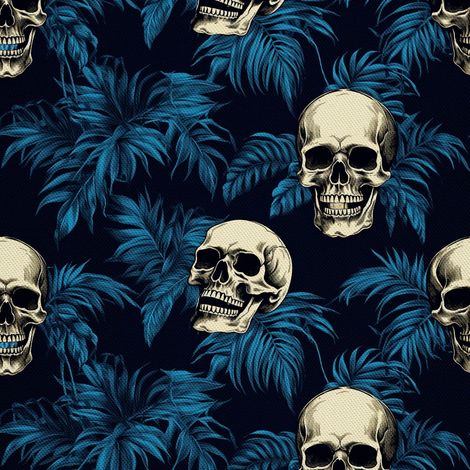 Tela decorativa para exteriores Oxford - Motivo de calavera I DX4039 (1/5)