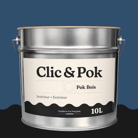 Peinture Bois Extérieur – POK BOIS - 10L - RAL 5000 - Bleu violet- Résistante aux intempéries - Ne s'écaille pas