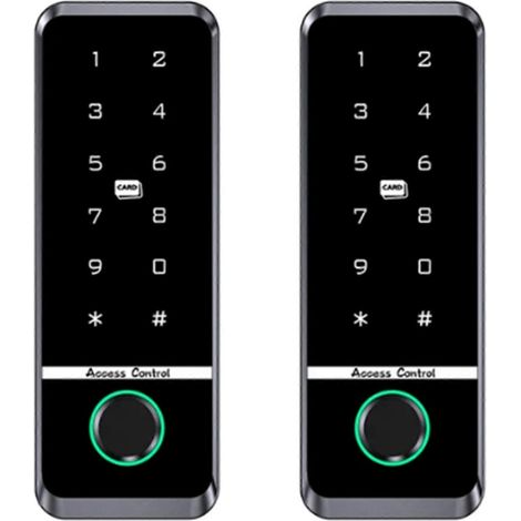 2X WIFI TUYA App Contrôleur d'accès biométrique par empreinte digitale Clavier Système de contrôle d'accès autonome étanche IP66 (A) (1/5)