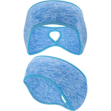 Polaire Bandeau Doux Chaud, Chauffe-Oreille Bande de cheveu de Manchon d'oreille pour Hommes et Femmes-Bleu, (1/5)