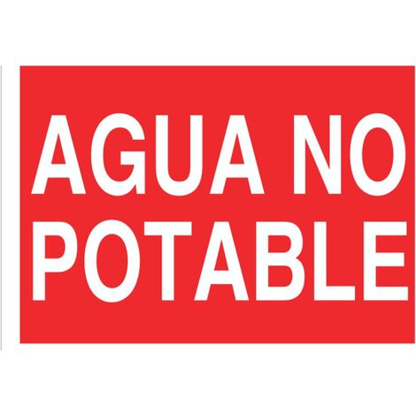 Señal de prohibición Agua no potable (solo texto) Poliestireno 297X210 mm