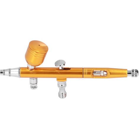 Aérographe portable petit G1/8, pistolet à peinture DIY en laiton doré pour maquillage, nail art, tatouage, costumes et loisirs créatifs (1/5)
