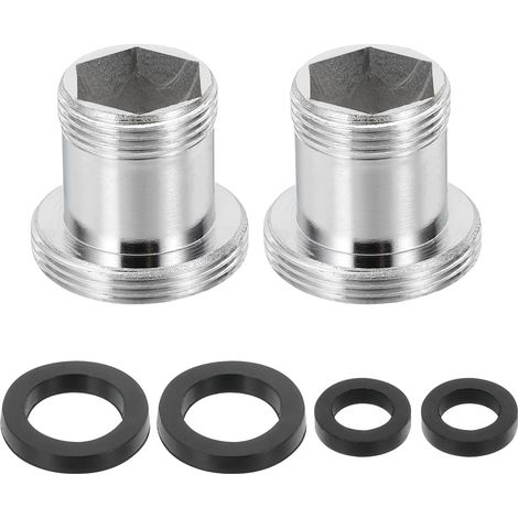 2Pièces Adaptateur De Mousseur De Robinet, M16 Mâle À M22 Mâle Avec Rondelle, Longueur 20mm, Réducteur De Robinet Aérateur, adaptateur robinet cuisine pour tuyau d'arrosage (1/5)