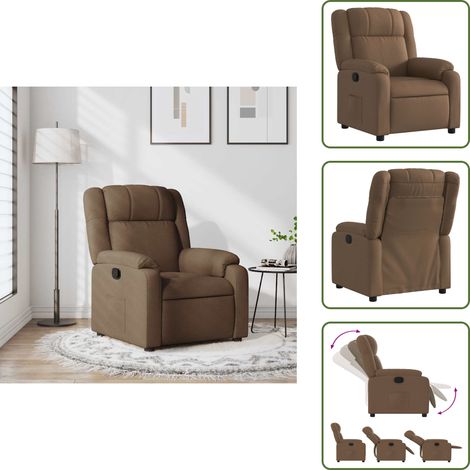 The Living Store Relaxsessel Braun Stoff - Sitzgefühl