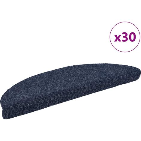 Stufenmatten Selbstklebend 30 Stk. 56x17x3 cm Blau Halbrund