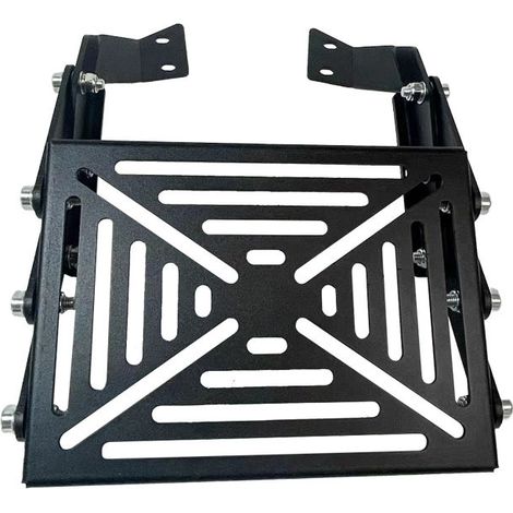 Compatible with the RS150 sliding and movable rear luggage rack for motorcycles, telescopic top case support, black movable rear luggage rack (1/5)