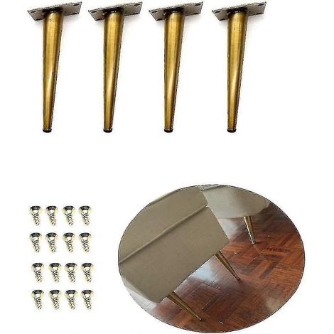 4 pieds de meubles plaqués or de 7,8 pouces, pieds d'armoire et de table (1/5)