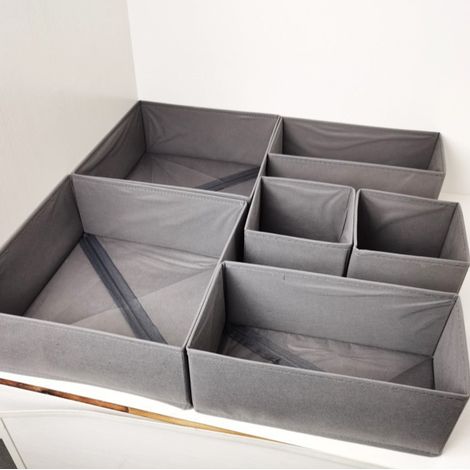 Organisateur de tiroir pour vêtements, lot de bacs de rangement pour tiroir de commode, organisateurs de placard et séparateurs (1/5)