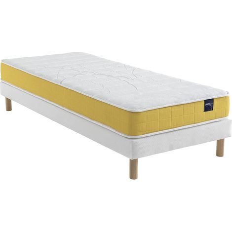 Ensemble matelas mousse, sommier Lune et pieds Aurore 400 - SOMEO 70x200 (1/5)