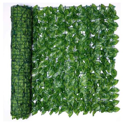 BUNTHAUS 0.5x3M Écran de haie de lierre, écran de confidentialité avec feuilles artificielles Rouleau de panneaux pour la décoration extérieure de balcon de haie de jardin (1/5)
