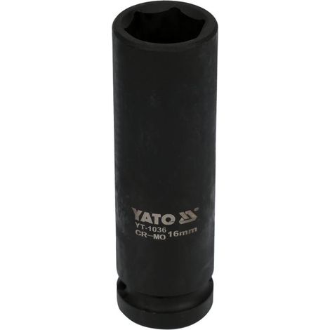 BUSSOLA A IMPATTO LUNGA YATO DA 1/2" A 6 PUNTE 16 mm (1/3)