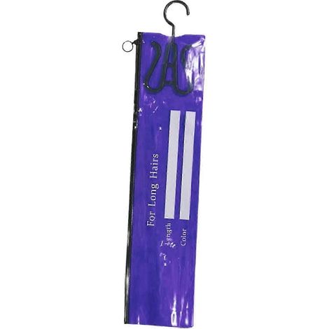 Sac de rangement pour extensions de cheveux, étui de transport pour perruques, transparent, léger et anti-poussière, cintre pour extensions de cheveux (queue de cheval, etc.), idéal pour les voyages e (1/5)