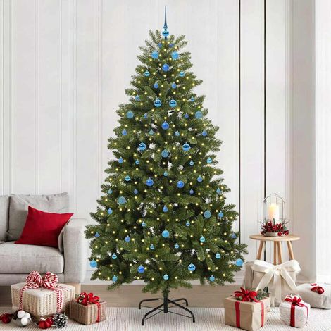 Künstlicher Weihnachtsbaum Grün 240 cm PVC und Metall (1/5)