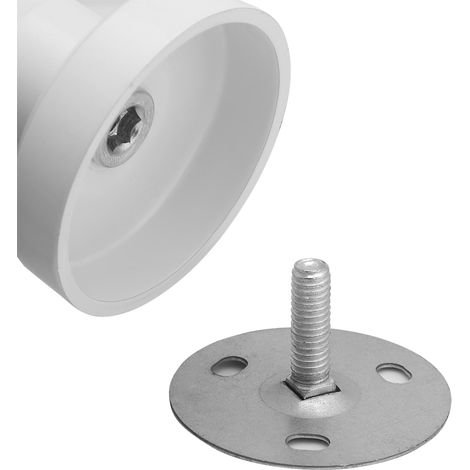 Juego de topes magnéticos para puertas: Tope magnético robusto y duradero fabricado en acero inoxidable (Blanco, 4,7 x 8,3 cm, 178 g) (1/5)