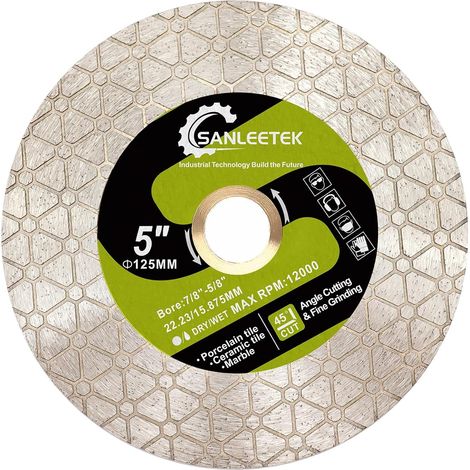 Disque Diamant Carrelage 125mm Lame Design Triangulaire pour Carreaux de Céramique Porcelaine Marbre Pierre Artificielle Quartz (1/5)