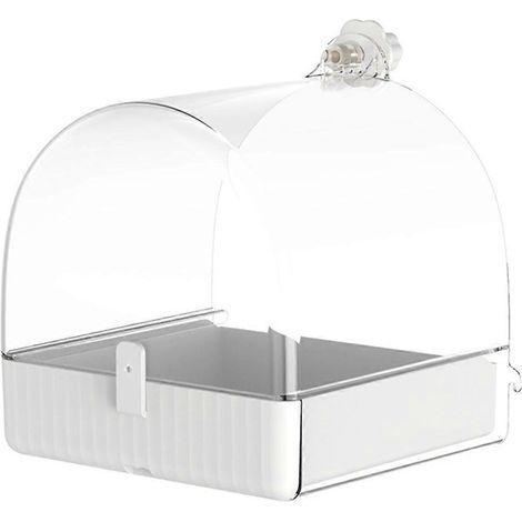 Baignoire transparente pour perroquet, idéale pour le bain des oiseaux d'intérieur (2,13 m). (1/4)