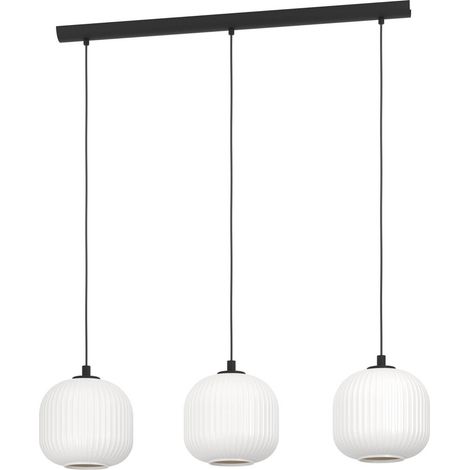 [GEBRAUCHT] Eglo Hängeleuchte Mantunalle Länge 120 cm schwarz weiß Deckenlampe Deckenleuchte