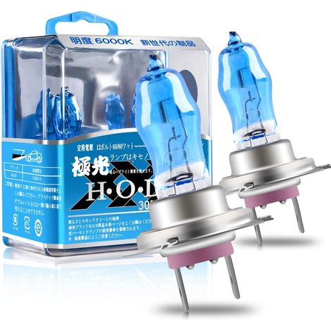 2pcs H7 100W Halogen Headlight Bulbs Xenon White 6000K 12V Auto Car Fog Light DRL (1/5)