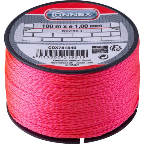 Connex Maurerschnur 100 m Ø 1 mm rot Maurerwerkzeug