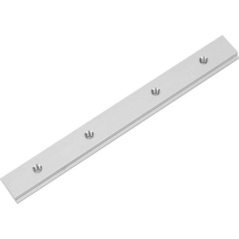 Gabarit rail d’onglet 200mm – alliage aluminium – fente T – 4 trous M6 – travail bois