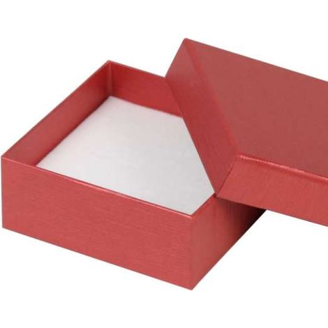 Scatola portagioie decorativa grande rossa, ideale come regalo. (1/4)