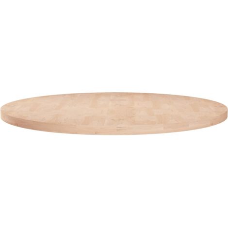 Superficie de mesa redonda madera de roble sin tratar Ø60x2,5cm vidaXL