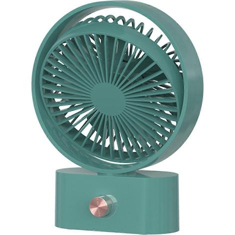 Ventilateur oscillant à 270° rechargeable USB 2000 mAh, idéal pour la tête ou comme ventilateur de bureau. (1/4)