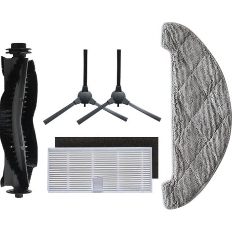 Accessories compatible with the vacuum cleaner Inomi LE7 SE8: filter, cartridge filter, brosse rotative, brosse principale, brosse latérale, brosse à poils, chiffon de nettoyage. (1/4)