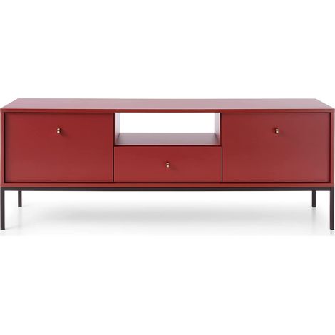 Porta TV MONO MRTV154 cassettiera 154 cm Bordeaux (1/5)