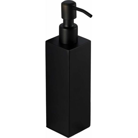 Stainless Steel Freestanding Soap Dispenser in Black - Bathroom Toilet Soap Dish (Stainless Steel (Black), Angular) (1/5)